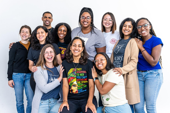 Sara Whetstone,surrounded by UCSF OBGYN residents 