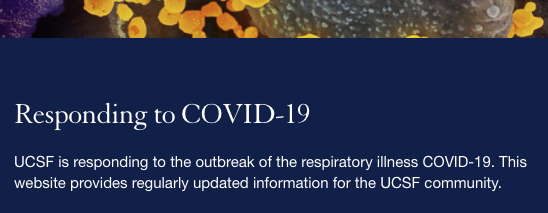 UCSF COVID website graphic