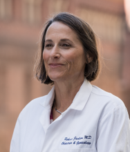 Rebecca Jackson in her whitecoat